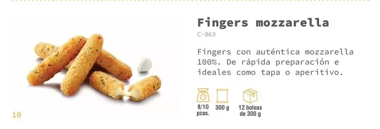 Oferta de Fingers Mozzarella en Abordo