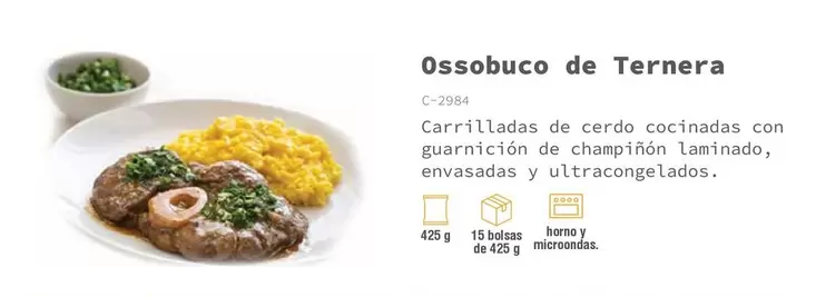 Oferta de Ossobuco de Ternera en Abordo