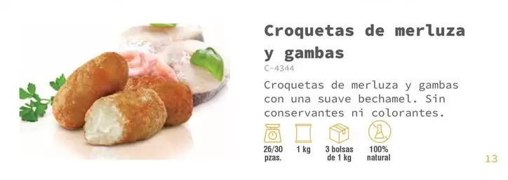 Oferta de Croquetas De Merluza Y Gambas en Abordo