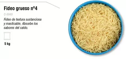 Oferta de Fideo De Textura Sustaciones Y Masticable, Absorbe Los Sabores Del Caldo en Abordo