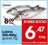 Oferta de Lubina por 6,47€ en Eroski