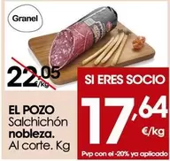 Oferta de Elpozo - Salchichon Nobleza/ Al Corte por 17,64€ en Eroski