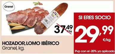 Oferta de Hozador - Lomo Iberico/ Granel por 29,99€ en Eroski