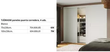 Oferta de Tjorhom - Paneles Puerta Corredera por 75€ en IKEA