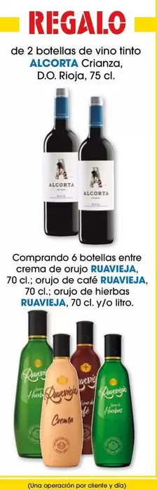 Oferta de Alcorta - De 2 Botellas De Vino Tinto Crianza D.O. Rioja en Top Cash