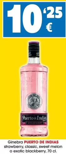 Oferta de Puerto de Indias - Ginebra Strawberry por 10,25€ en Top Cash