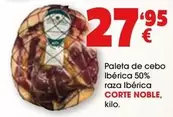 Oferta de Corte Noble - Paleta De Cebo Ibérica 50% Raza Ibérica por 27,95€ en Top Cash