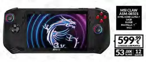 Oferta de MSI - Claw A1M-085ES por 599,99€ en Game