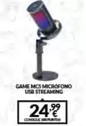 Oferta de Game Mc5 Microfono Usb Streaming por 24,99€ en Game