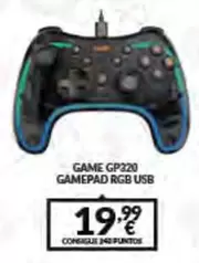 Oferta de Game Gp320 Gamepad Rgb Usb por 19,99€ en Game