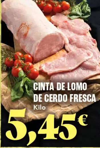 Oferta de Cinta De Lomo De Cerdo Fresca por 5,45€ en Gadis