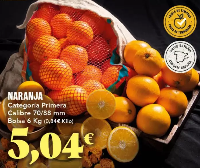 Oferta de Naranja por 5,04€ en Gadis