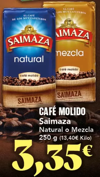 Oferta de Saimaza - Café Molido por 3,35€ en Gadis