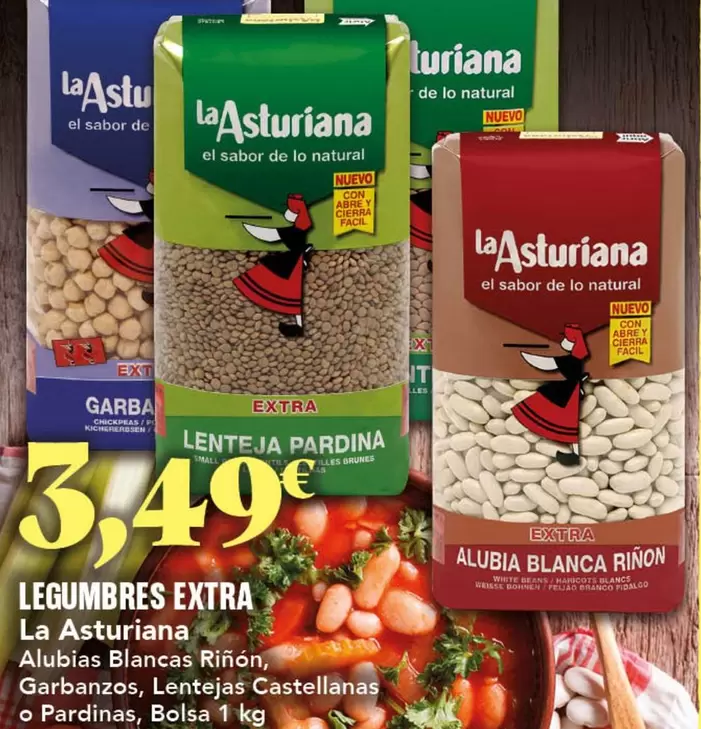 Oferta de La Asturiana - Legumbres Extra por 3,49€ en Gadis