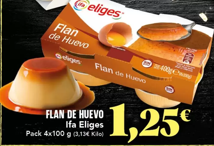 Oferta de Ifa Eliges - Flan De Huevo por 1,25€ en Gadis