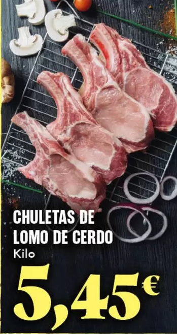 Oferta de Chuletas De Lomo De Cerdo por 5,45€ en Gadis