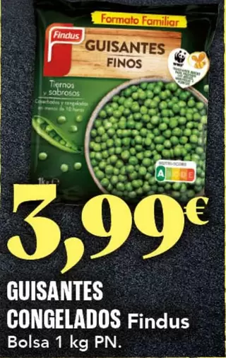 Oferta de Findus - Guisantes Congelados por 3,99€ en Gadis