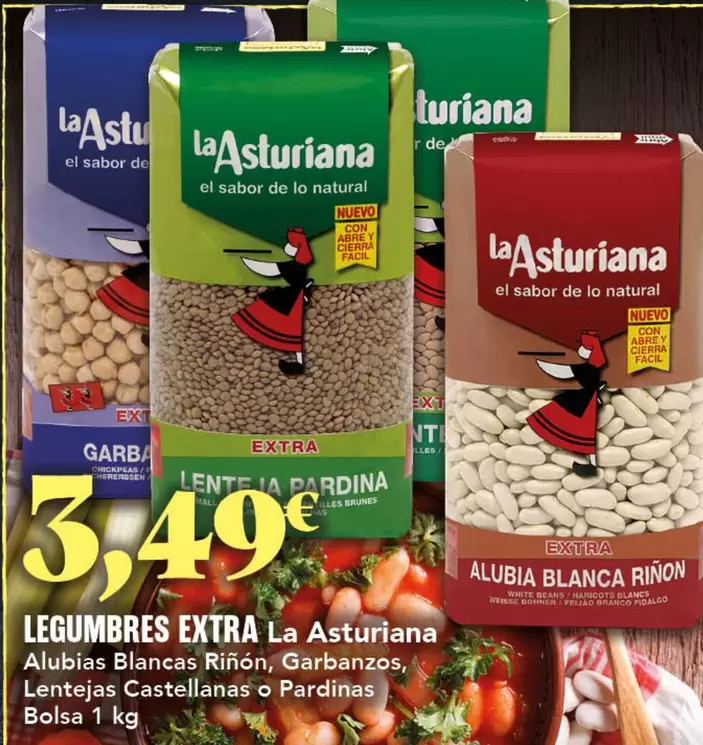 Oferta de La Asturiana - Legumbres Extra por 3,49€ en Gadis