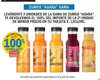 Oferta de Auara - 2 Unidades De La Gama De Zumos en E.Leclerc