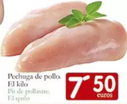 Oferta de Pechuga De Pollo por 7,5€ en Supermercados Bip Bip