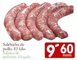 Oferta de Salchicha De Pollo por 9,6€ en Supermercados Bip Bip