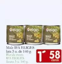 Oferta de Ifa Eliges - Maiz  por 1,58€ en Supermercados Bip Bip