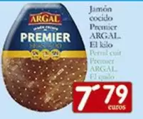 Oferta de Argal - Jamón Cocido Premier por 7,79€ en Supermercados Bip Bip