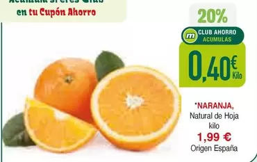 Oferta de Naranja por 1,99€ en Masymas