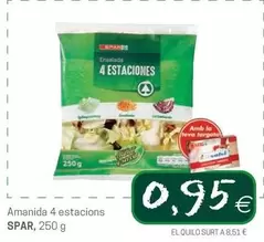 Oferta de Spar - Amanida 4 Estacions por 0,95€ en Valvi Supermercats