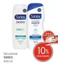 Oferta de Sanex - Gel Varietat en Valvi Supermercats