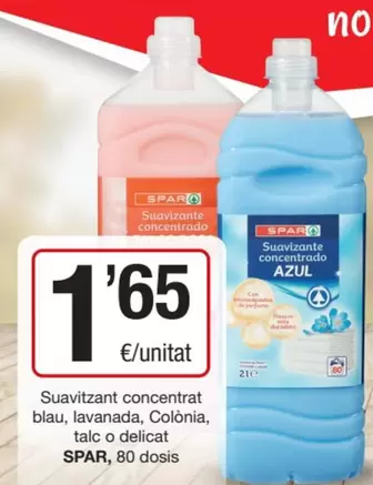 Oferta de Spar - Suavitzant Concentrat Blau por 1,65€ en SPAR Fragadis