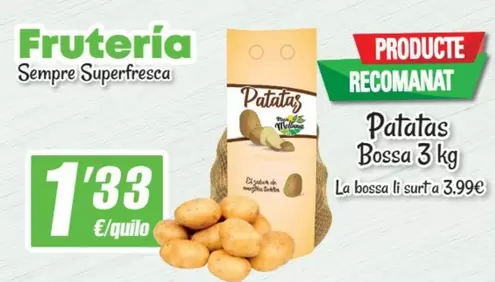 Oferta de Patatas Bossa por 1,33€ en SPAR Fragadis