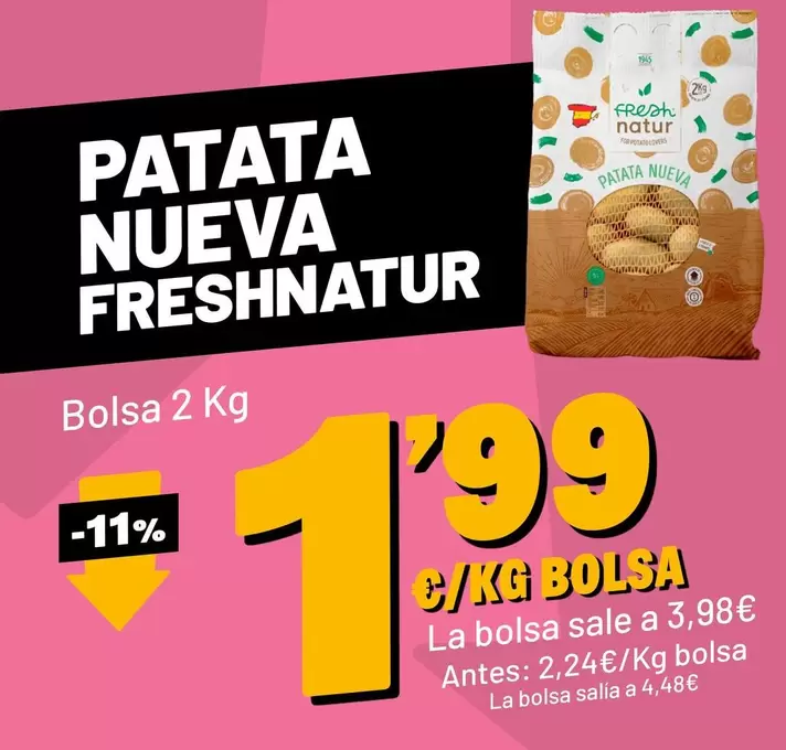 Oferta de Fresh Natur - Patata Nueva  por 1,99€ en Ahorramas