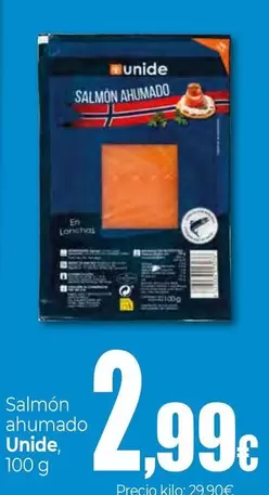 Oferta de Unide - Salmon Ahumado por 2,99€ en UDACO