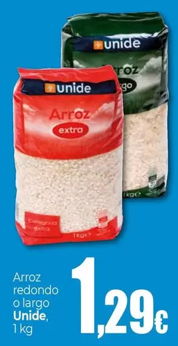 Oferta de Unide - Arroz Redondo O Largo por 1,29€ en UDACO