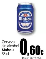 Oferta de Mahou - Cerveza Sin Alcohol por 0,6€ en UDACO