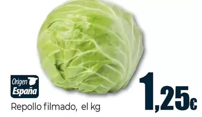 Oferta de Repollo Filmado por 1,25€ en Unide Supermercados