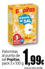 Oferta de Popitas - Palomitas Al Punto De Sal por 1,99€ en Unide Supermercados