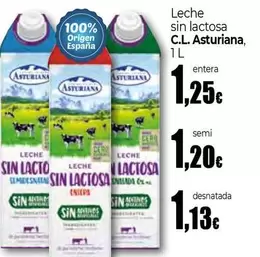 Oferta de Central Lechera Asturiana - Leche Sin Lactosa por 1,13€ en Unide Supermercados