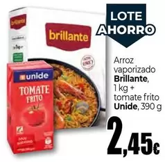 Oferta de Brillante - Arroz Vaporizado por 2,45€ en Unide Supermercados