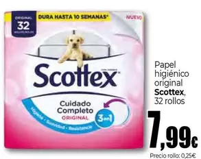 Oferta de Scottex - Papel Higiénico Original  por 7,99€ en Unide Supermercados