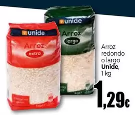 Oferta de Unide - Arroz Redondo O Largo por 1,29€ en Unide Supermercados