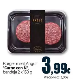 Oferta de Carne Con N - Burger Meat Angus por 3,99€ en Unide Supermercados