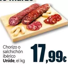 Oferta de Unide - Chorizo O Salchichon Iberico por 17,99€ en Unide Market