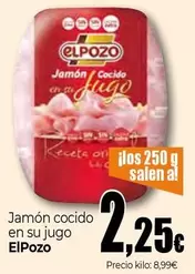 Oferta de Elpozo - Jamon Cocido En Su Jugo por 2,25€ en Unide Market