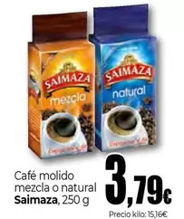 Oferta de Saimaza - Café Molido Mezcla O Natural por 3,79€ en Unide Market