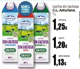 Oferta de Central Lechera Asturiana - Leche Sin Lactosa por 1,13€ en Unide Market