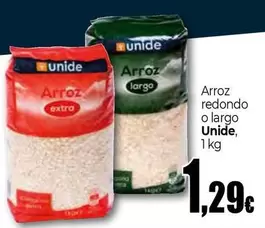 Oferta de Unide - Arroz Redondo O Largo por 1,29€ en Unide Market