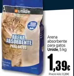 Oferta de Unide - Arena Absorbente Para Gatos por 1,39€ en Unide Market