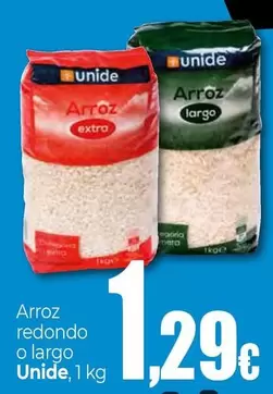 Oferta de Unide - Arroz Redondo O Largo por 1,29€ en UNIDE Alimentación